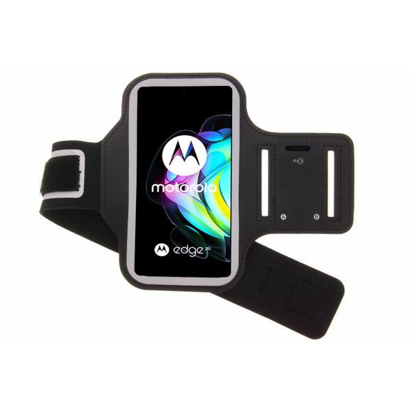 Ntech Hoesje Geschikt voor Motorola Edge 20 hardloop armband - Sportband - - zwart