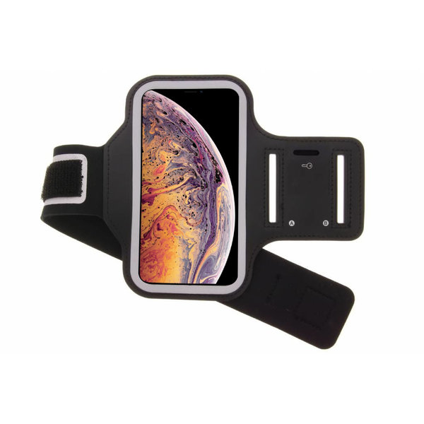Ntech Hoesje Geschikt voor iPhone Xs Max hardloop armband - Sportband - hoesje - zwart
