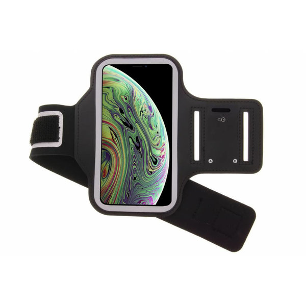 Ntech Hoesje Geschikt voor iPhone Xs hardloop armband - Sportband - hoesje - zwart