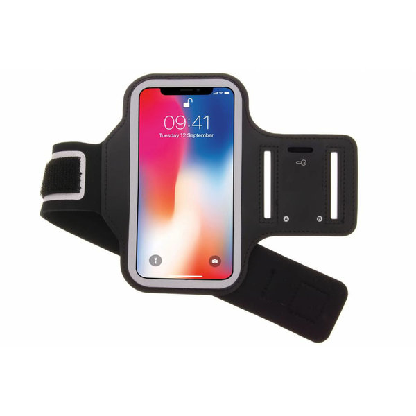 Ntech Hoesje Geschikt voor iPhone X hardloop armband - Sportband - hoesje - zwart