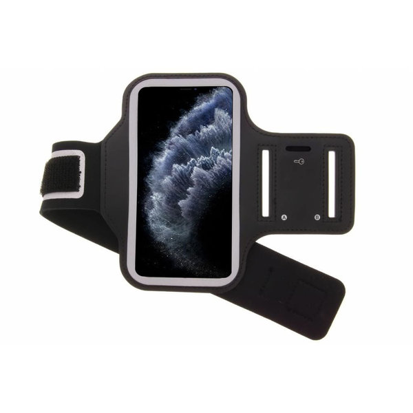 Ntech Hoesje Geschikt voor iPhone 11 Pro hardloop armband - Sportband - hoesje - zwart