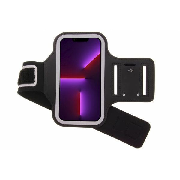 Ntech Hoesje Geschikt voor iPhone 13 Pro hardloop armband - Sportband - hoesje - zwart