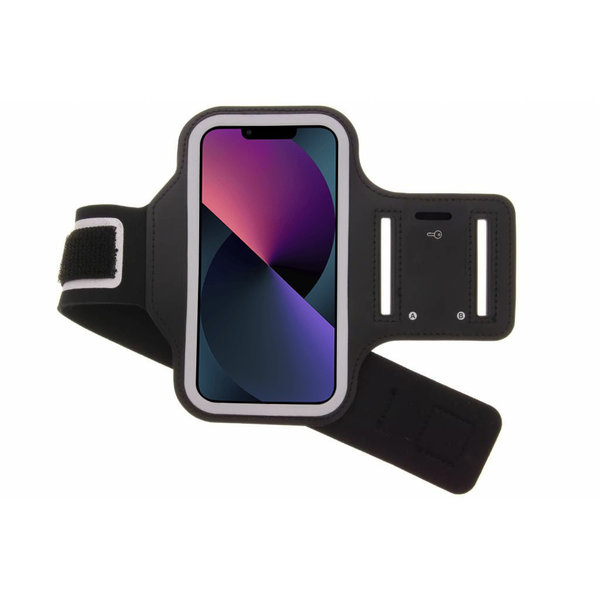 Ntech Hoesje Geschikt voor iPhone 14 / 13 / 13 Pro / 14 Pro hardloop armband - Sportband - hoesje - zwart