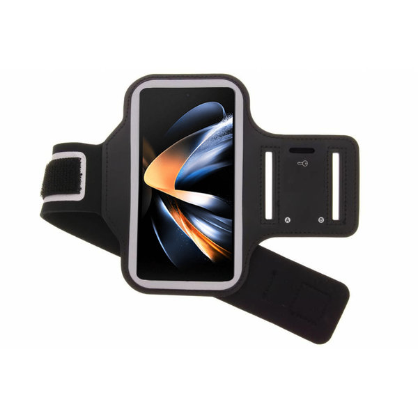 Ntech Hoesje Geschikt Voor Samsung Galaxy Z Fold 4 hardloop armband - Sportband - hoesje - zwart