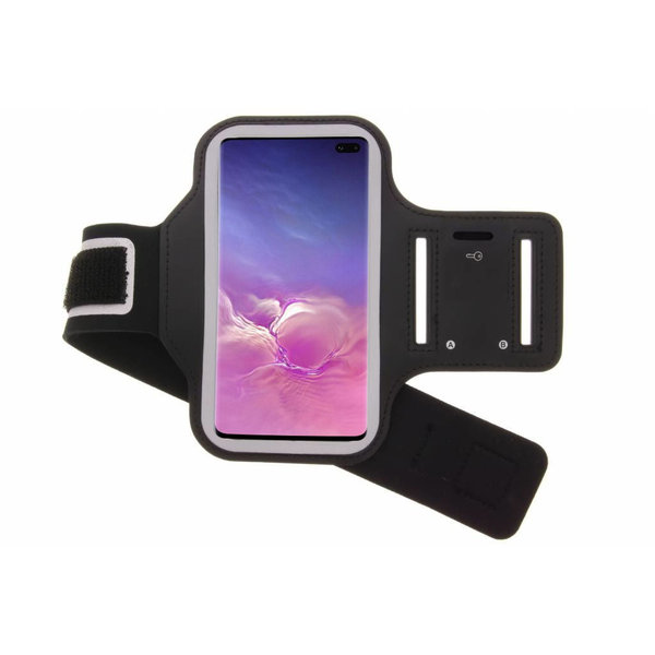 Ntech Hoesje Geschikt Voor Samsung Galaxy S10 Plus hardloop armband - Sportband - hoesje - zwart