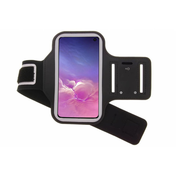 Ntech Hoesje Geschikt Voor Samsung Galaxy S10 hardloop armband - Sportband - hoesje - zwart