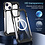 Ntech Hoesje Geschikt voor iPhone 14 Pro Max met magnetisch Ring Shockproof bumper case – Zilver