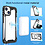 Ntech Hoesje Geschikt voor iPhone 14 Pro Max Magsafe hoes Ring Shockproof bumper case – Zilver