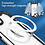 Ntech Hoesje Geschikt voor iPhone 14 Plus met magnetisch Ring Shockproof bumper case – Zilver