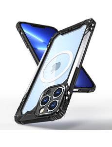 Ntech iPhone 13 hoesje met Oplaadfunctie Zilver