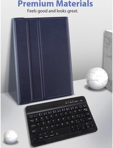 Merkloos Apple iPad Air / Air2 / 2017 / 2018 Smart Keyboard Case Donkerblauw