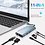 Ntech USB C Hub 11 Poorten - Docking Station Laptop Grenect USB C Kabel – USB-C naar HDMI 4K, USB-A 3.0, USB-A 2.0 en SD/TF kaartlezer - Opladen met Voeding via USB C - Data-Hub voor Macbook, iPad Air/Pro, Dell, HP, Samsung Galaxy etc
