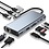 Ntech USB C Hub 11 Poorten - Docking Station Laptop Grenect USB C Kabel – USB-C naar HDMI 4K, USB-A 3.0, USB-A 2.0 en SD/TF kaartlezer - Opladen met Voeding via USB C - Data-Hub voor Macbook, iPad Air/Pro, Dell, HP, Samsung Galaxy etc