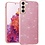 oTronica Hoesje Geschikt Voor Samsung Galaxy S22 Plus hoesje glitter backcover – Rosegoud – oTronica