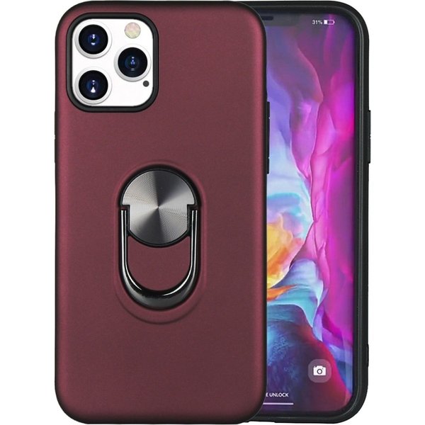 Ntech Hoesje Geschikt voor iPhone 11 Pro hoesje Shockproof Armor case - back cover – TPU – Wijn Rood