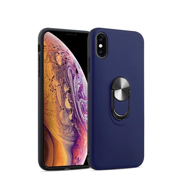Ntech Hoesje Geschikt voor iPhone XR hoesje Shockproof Armor case - back cover – TPU – Blauw