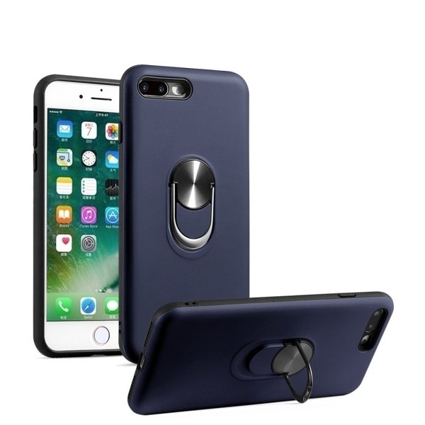 Ntech Hoesje Geschikt voor iPhone 7/8 Plus hoesje Shockproof Armor case - back cover – TPU – Blauw