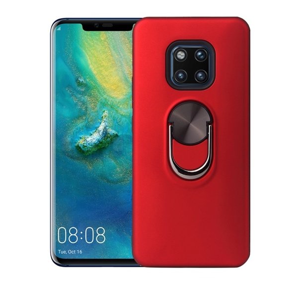 Ntech Hoesje Geschikt voor Huawei Mate 20 Pro hoesje Shockproof Armor case - back cover – TPU – Rood