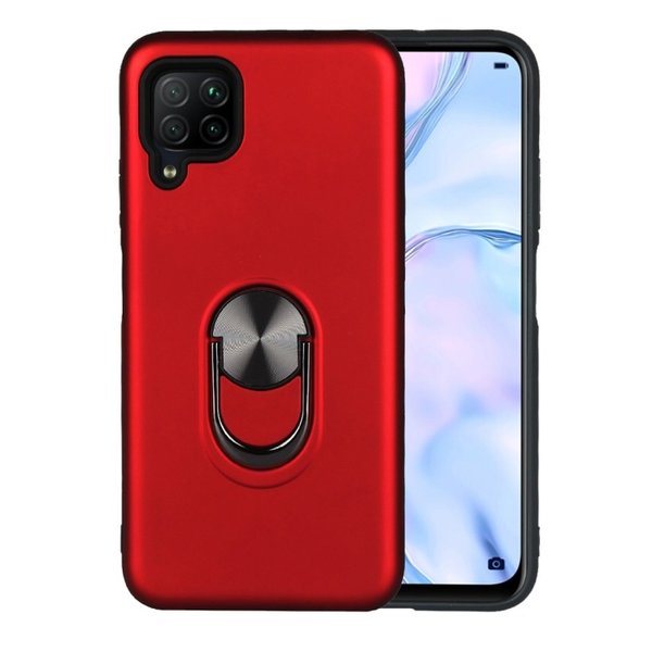 Ntech Hoesje Geschikt voor Huawei P40 Lite hoesje Shockproof Armor case - back cover – TPU – Rood