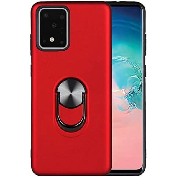 Ntech Hoesje Geschikt Voor Samsung Galaxy S20 Ultra hoesje Shockproof Armor case - back cover – TPU – Rood
