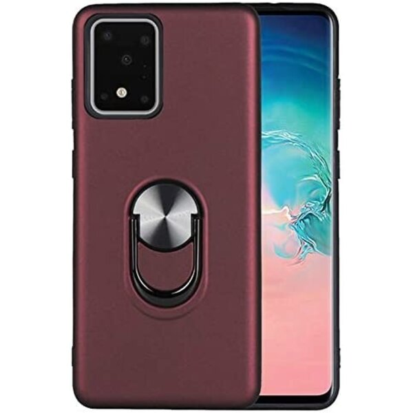 Ntech Hoesje Geschikt Voor Samsung Galaxy S20 Ultra hoesje Shockproof Armor case - back cover – TPU – Wijn Rood