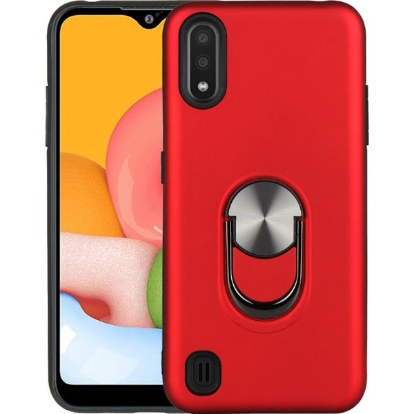 Ntech Hoesje Geschikt Voor Samsung Galaxy A10 hoesje Shockproof Armor case - back cover – TPU – Rood