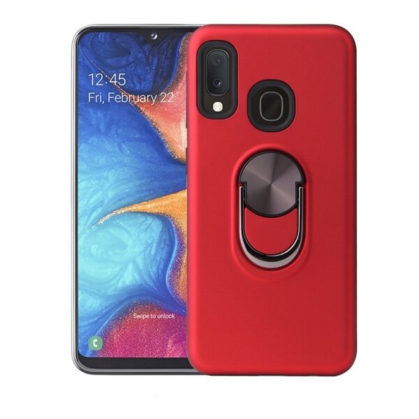 Ntech Hoesje Geschikt Voor Samsung Galaxy A20 hoesje Shockproof Armor case - back cover – TPU – Rood