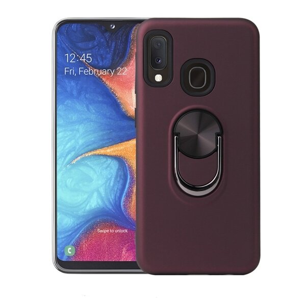 Ntech Hoesje Geschikt Voor Samsung Galaxy A20 hoesje Shockproof Armor case - back cover – TPU – Wijn Rood