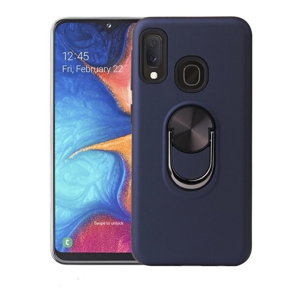 Ntech Hoesje Geschikt Voor Samsung Galaxy A20S hoesje Shockproof Armor case - back cover – TPU – Blauw