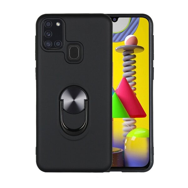 Ntech Hoesje Geschikt Voor Samsung Galaxy A21S hoesje Shockproof Armor case - back cover – TPU – Zwart