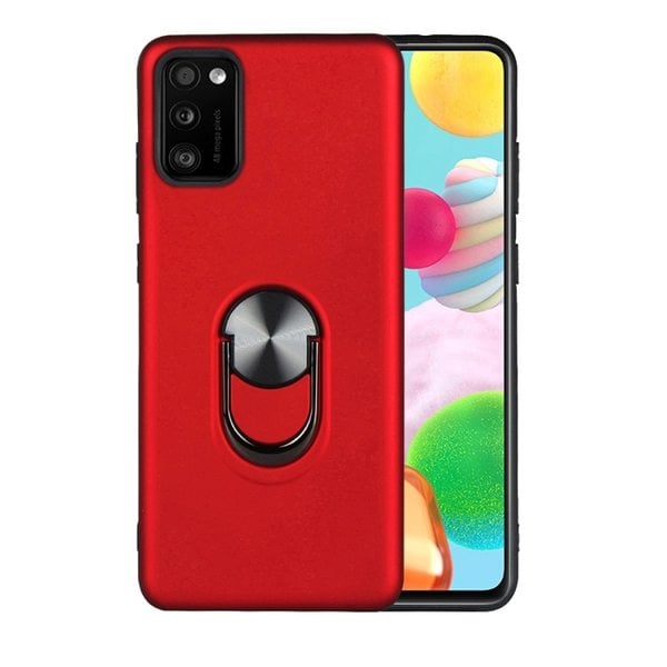 Ntech Hoesje Geschikt Voor Samsung Galaxy A41 hoesje Shockproof Armor case - back cover – TPU – Rood