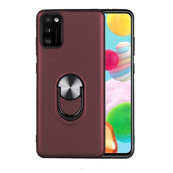 Ntech Hoesje Geschikt Voor Samsung Galaxy A41 hoesje Shockproof Armor case - back cover – TPU – Wijn Rood