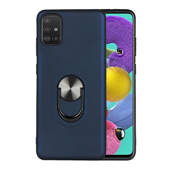 Ntech Hoesje Geschikt Voor Samsung Galaxy A51 hoesje Shockproof Armor case - back cover – TPU – Blauw
