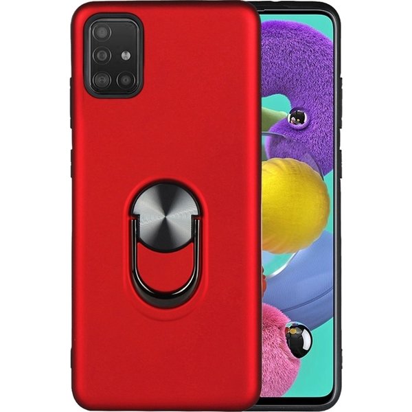 Ntech Hoesje Geschikt Voor Samsung Galaxy A51 hoesje Shockproof Armor case - back cover – TPU – Rood