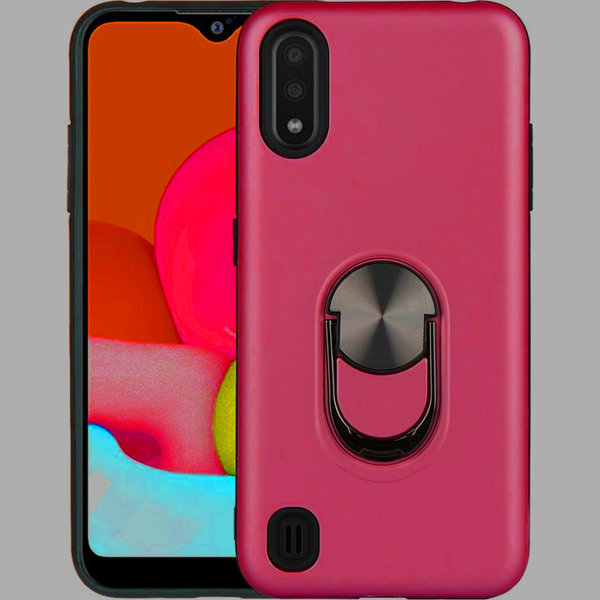 Ntech Hoesje Geschikt Voor Samsung Galaxy A10 hoesje Shockproof Armor case - back cover – TPU – Roze