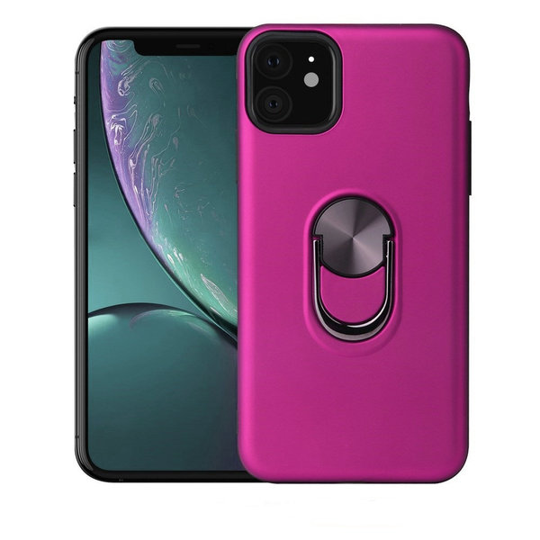 Ntech Hoesje Geschikt voor iPhone 11 hoesje Shockproof Armor case - back cover – TPU – Roze