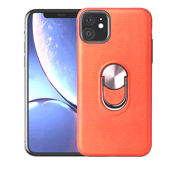 Ntech Hoesje Geschikt voor iPhone 11 hoesje Shockproof Armor case - back cover – TPU – Licht Roze