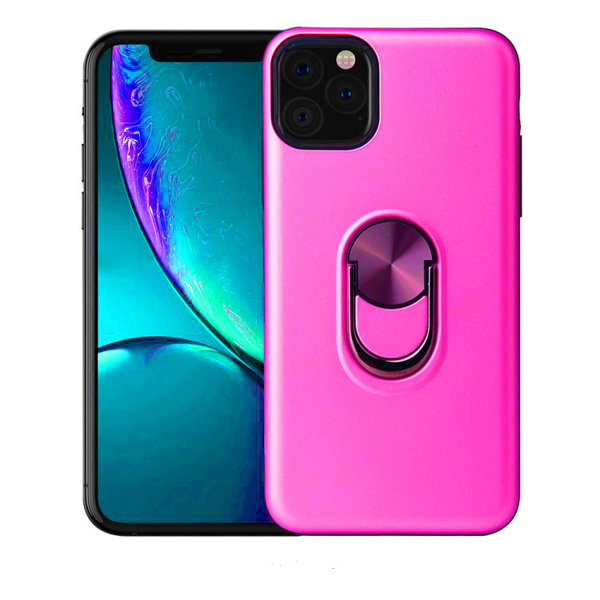 Ntech Hoesje Geschikt voor iPhone 11 Pro hoesje Shockproof Armor case - back cover – TPU – Roze