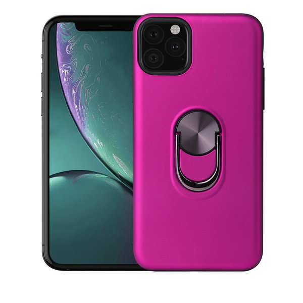 Ntech Hoesje Geschikt voor iPhone 11 Pro Max hoesje Shockproof Armor case - back cover – TPU – Roze