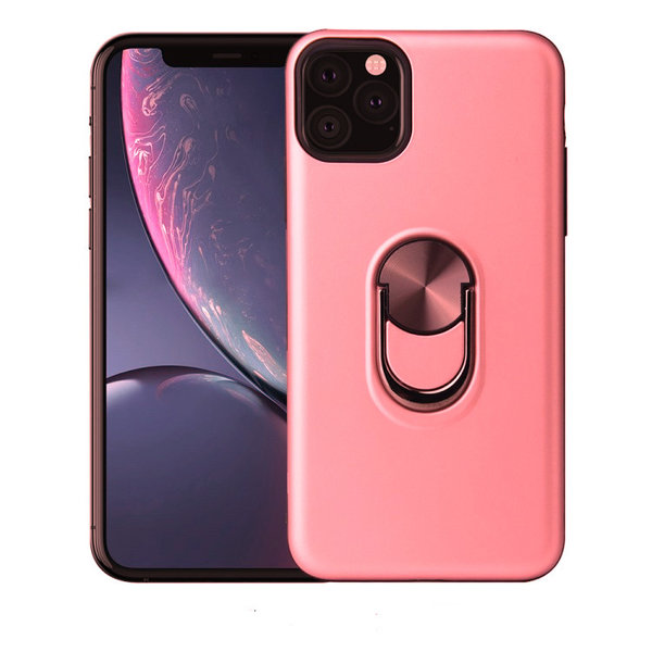 Ntech Hoesje Geschikt voor iPhone 11 Pro Max hoesje Shockproof Armor case - back cover – TPU – Licht Roze