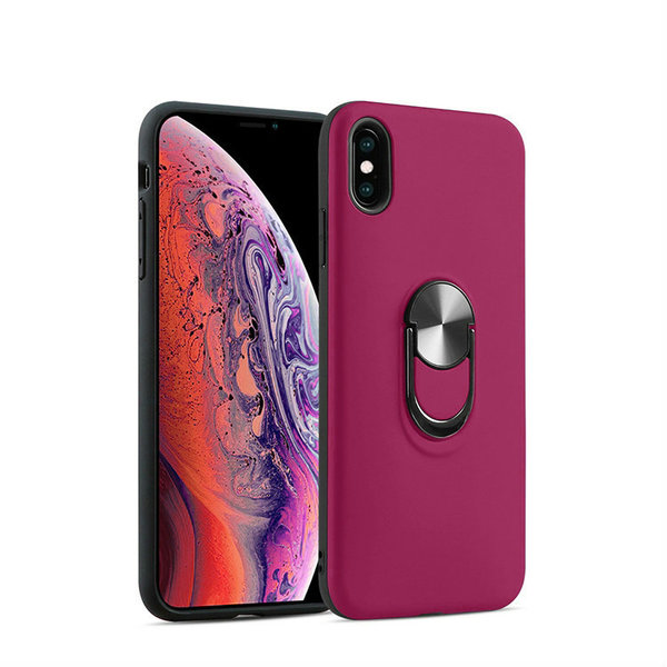 Ntech Hoesje Geschikt voor iPhone XS MAX hoesje Shockproof Armor case - back cover – TPU – Roze