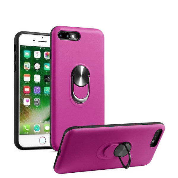 Ntech Hoesje Geschikt voor iPhone 7/8 Plus hoesje Shockproof Armor case - back cover – TPU – Roze