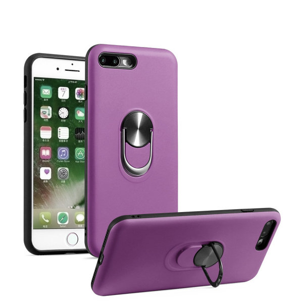 Ntech Hoesje Geschikt voor iPhone 7/8 Plus hoesje Shockproof Armor case - back cover – TPU – Licht Paars