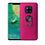 Ntech Hoesje Geschikt voor Huawei Mate 20 Pro hoesje Shockproof Armor case - back cover – TPU – Roze