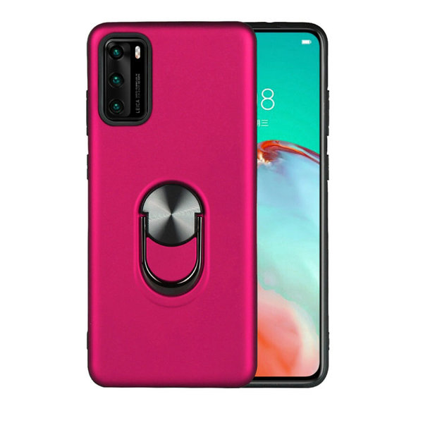 Ntech Hoesje Geschikt voor Huawei P40 hoesje Shockproof Armor case - back cover – TPU – Roze