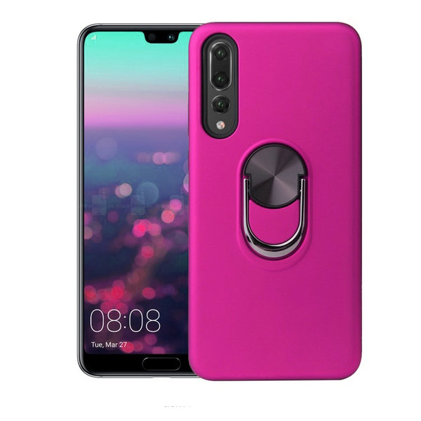 Ntech Hoesje Geschikt voor Huawei P20 Pro hoesje Shockproof Armor case - back cover – TPU – Roze
