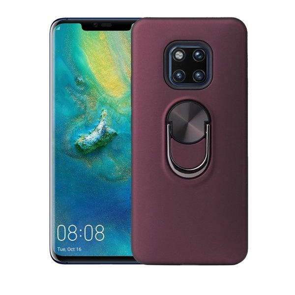 Ntech Hoesje Geschikt voor Huawei Mate 20 Pro hoesje Shockproof Armor case - back cover – TPU – Wijn Rood