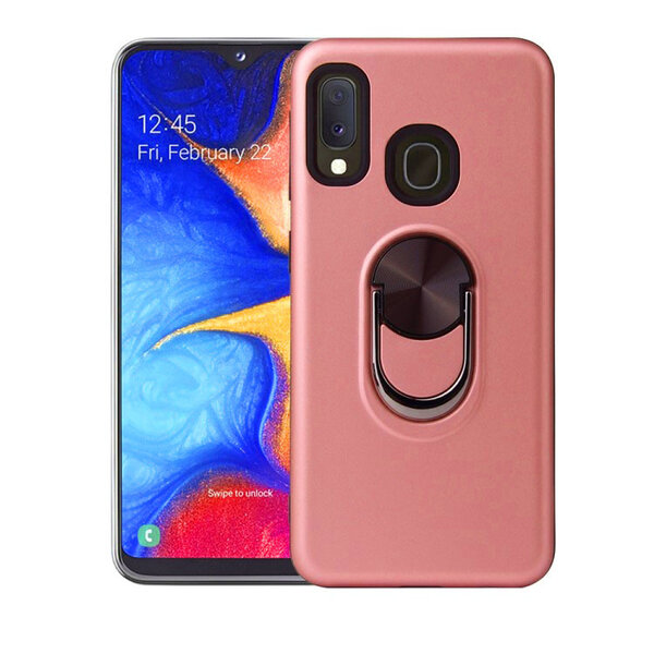 Ntech Hoesje Geschikt Voor Samsung Galaxy A20 hoesje Shockproof Armor case - back cover – TPU – Licht Roze