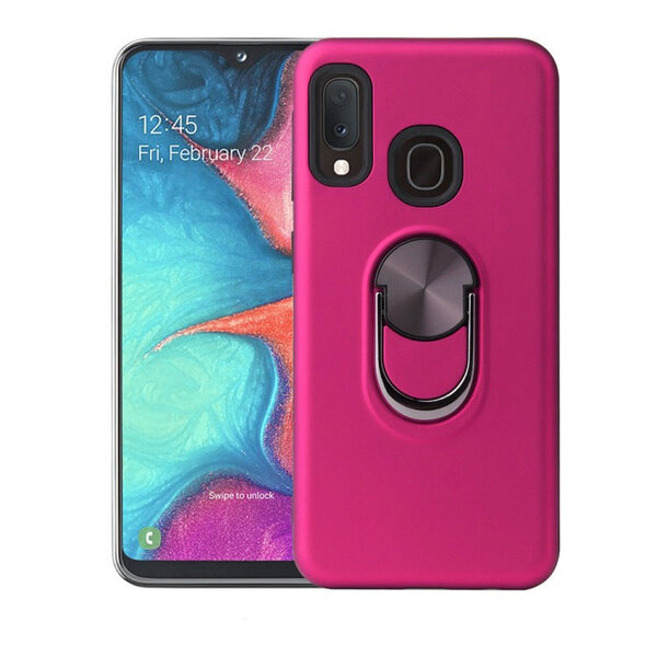 Ntech Hoesje Geschikt Voor Samsung Galaxy A20S hoesje Shockproof Armor case - back cover – TPU – Roze