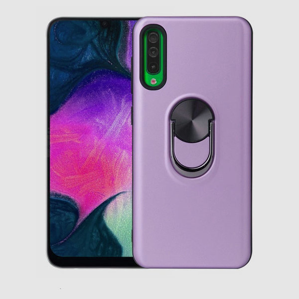 Ntech Hoesje Geschikt Voor Samsung Galaxy A30S hoesje Shockproof Armor case - back cover – TPU – Licht Paars
